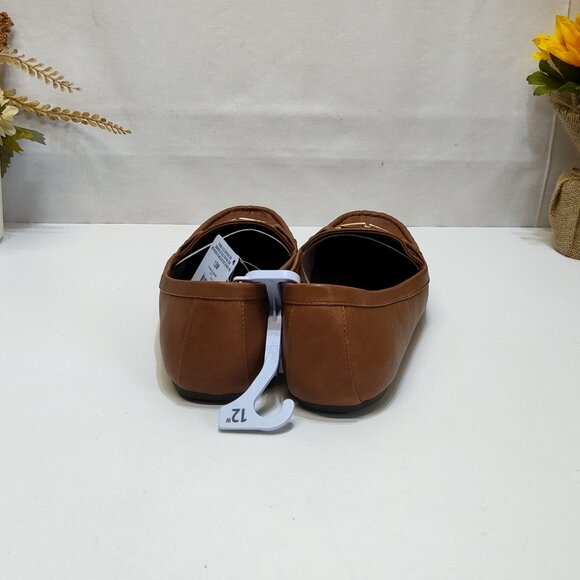 Aerosoles Buckle Loafer Day Drive Moccasin 12W Cognac Flexible Diamond Outsole - Picture 6 of 10